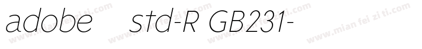 adobe仿宋 std-R GB231字体转换